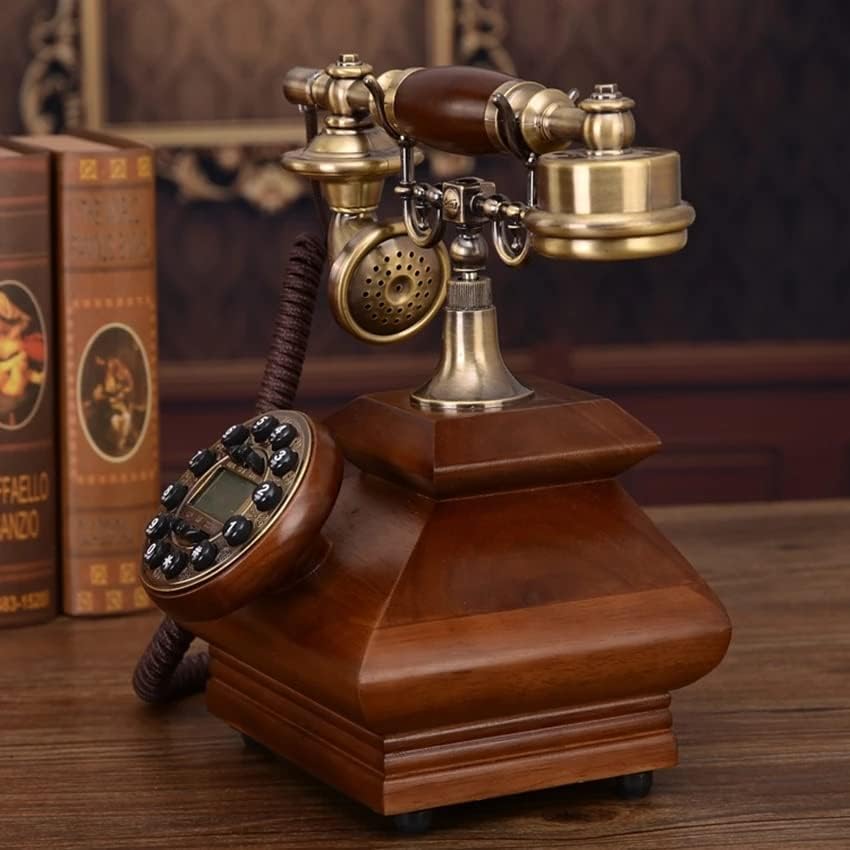 Quul Antique Retro Telefon Masilni ukras fiksnog drveta, gumb Brojčanik sa ID-om pozivatelja, pozadinsko