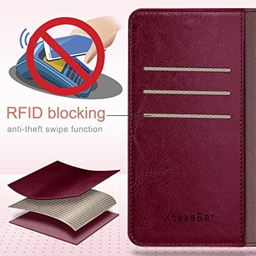 Xcasebar za Samsung Galaxy a03s novčanik slučaj sa 【RFID Blokiranje】 držač kreditne kartice, Flip Folio