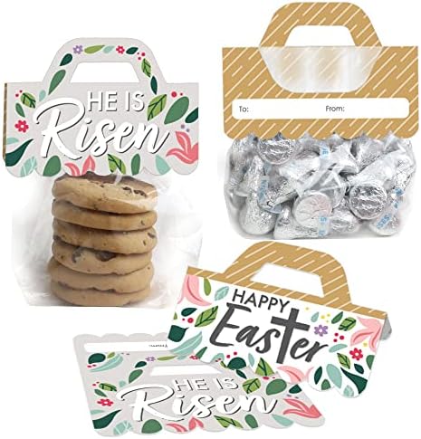 Velika tačka sreće vjerski Uskrs - DIY Christian Holiday Party Clear Goodie Favority Bag Etikete - Kamične