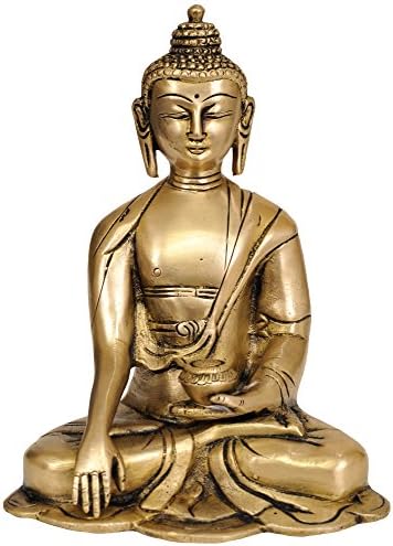 Lord Buda u Bhumisparsha Mudu - Mesing skulptura