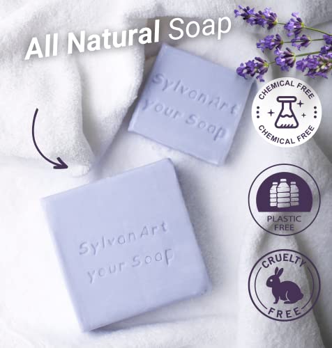 SYLVAN ART 3 Pack - prirodni sapun za muškarce i žene-hladno prešano ručno pranje tijela s eteričnim uljima