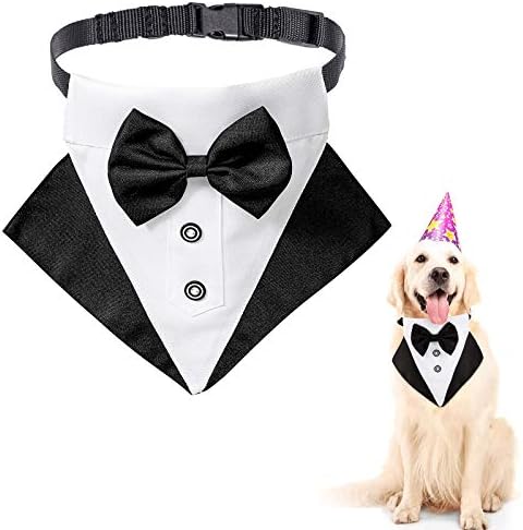 Veaoiy personalizirano odijelo za ogrlice za pse za pse Slatki ovratnici Pas Vjenčanje Bandana Izdržljiva