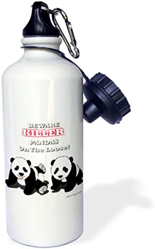 3Droza Killer Panda dizajn boca za sportska voda, 21 oz, bijela