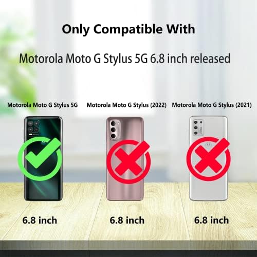 VAKS Crystal Clear kompatibilan sa Moto G Stylus 5G kućištem sa kaljenim staklom za zaštitu ekrana [Shockproof