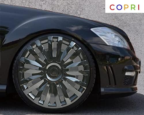 Coprit set poklopca od 4 kotača 15-inčni crni Hubcap Snap-on Fits Volkswagen VW