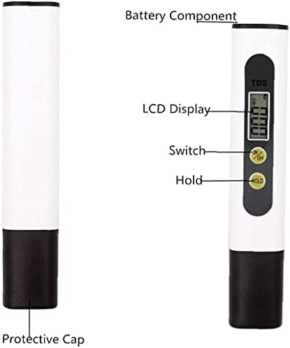 Yuesfz precizan tester za kvalitet vode LCD zaslon za ispitivanje olovke sa dva tipki bijeli merač vode