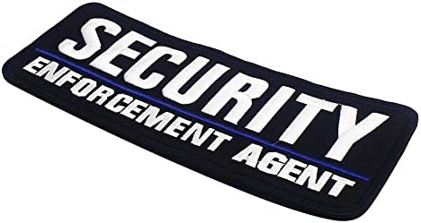 4x9,8 inčni i 2x5 inčni sigurnosni agent plavi redak izgrađen kukica i petlja za patch siva bijela značka