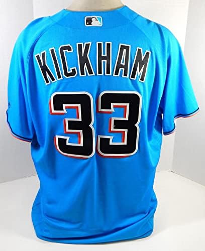 Miami Marlins Mike Kickham 33 Igra Polovni Blue Jersey 48 DP22294 - Igra Polovni MLB dresovi