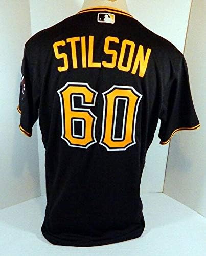 2018 Pittsburgh Pirates John Stilson 60 Igra izdana Black Jersey Pitt33551 - Igra Polovni MLB dresovi