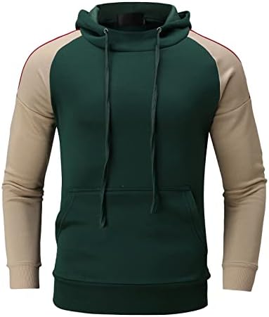 Xxbr Hoodies za muške, zimske proljetne boje blok patchwork dukseri s kapuljačom vježbanja Sportski casual