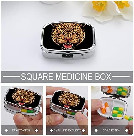 Kutija za organizatore pilula Leopardova posuda za pilule prijenosni dnevni držač za pilule kutija za skladištenje