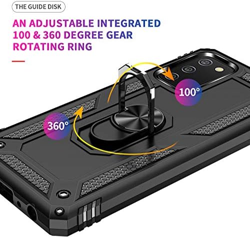 Sunremex kompatibilan je s Samsung A02S futrolom s kaljenim zaštitnim zaštitom stakla Galaxy A02S Case Kickstand