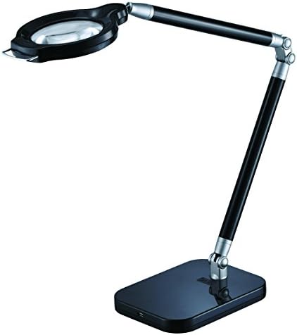 Crna i Decker Office LEDTHRT SPOURTTICS LED stolna svjetiljka putem nosača, crna