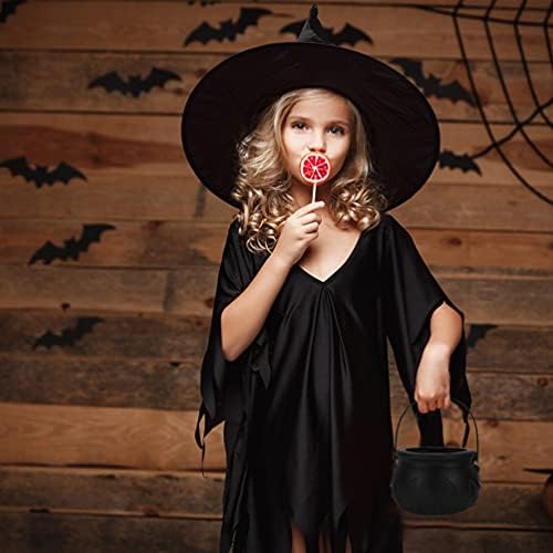 YARDWE Crna korpa Crni kotlić| Halloween Candy Bucket čajnik, Set od 4 noviteta lonac za držače slatkiša
