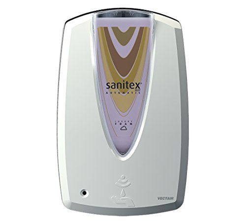 Vectair MVP5011 Sanitex MVP Dodirnite besplatni raspršivač sapuna, bijeli sa prozirnim umetanjem