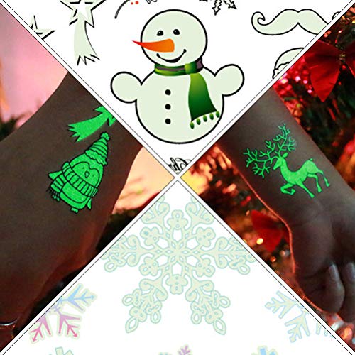 Bestoyard 4pcs užarene naljepnice Vodootporne prilike za tijelo Jedinstvene tetovaže za božićni ukrasi za