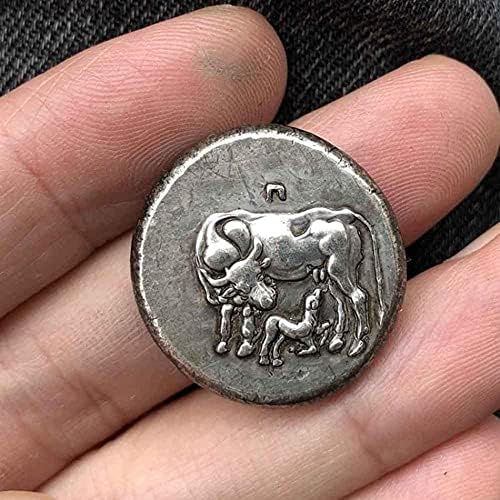 Gravirani nikl grčki kovanica grčka bivola ženska kopija kopija kovanica Komemorativni stari poklon za poklon