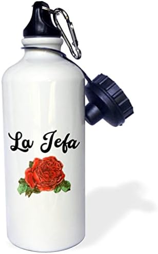 3Droza La Jefa - Snažna Latina Ženska generalni direktor Boss mama djevojka crvena ruža. - boce za vodu