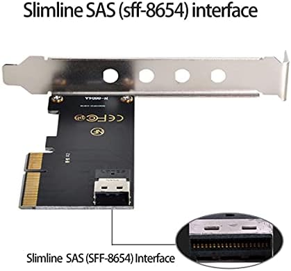 CABLECC PCI-E 4x do U2 U2 komplet SFF-8639 na SFF-8654 SLIMLine SAS NVME PCIe SSD adapter za matičnu ploču