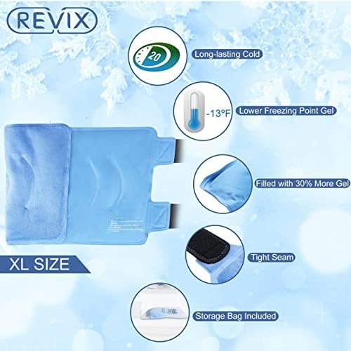 REVIX full back Ice Pack za povrede višekratni veliki Gel Ice Wrap za ublažavanje bolova u leđima i XL Paket
