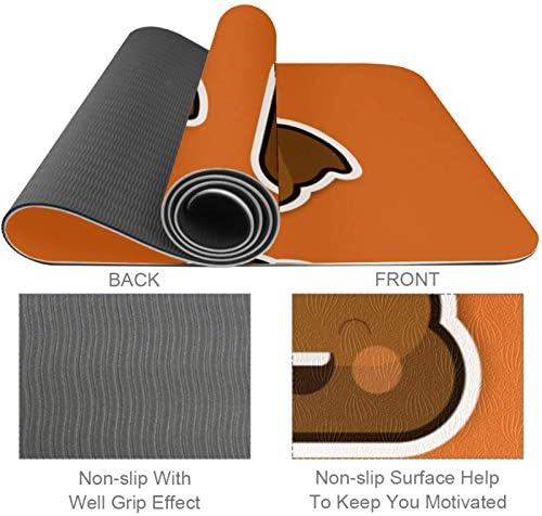 Siebzeh Funny Poop Face Premium Thick Yoga Mat Eco Friendly Rubber Health & amp; fitnes non Slip Mat za
