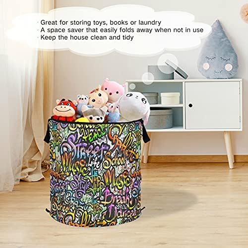 Graffiti Word Colorful Pop up Praonica rublja Sklopivom košarom za pohranu Sklopiva vrećica za pranje rublja