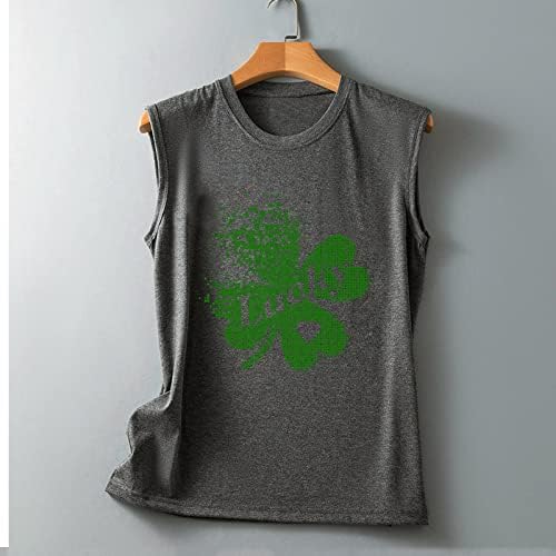 Aniywn Womens Dan Svetog Patrika zelene majice irski Shamrock Shirt Clover Print Tank Shirt Casual grafički