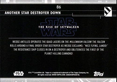 2020 TOPPS Star Wars Raspon Skywalker serije 2 Blue 86 Još jedna zvjezdana razaračica
