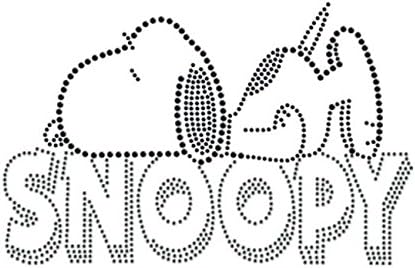 Droopy Snoopy pas rhinestone gvožđe na majica