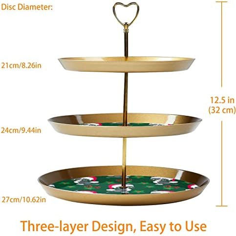3-tier Cupcake stalak za kolač, božićna mačka životinjama za višekratnu upotrebu za višekratnu službu Tower